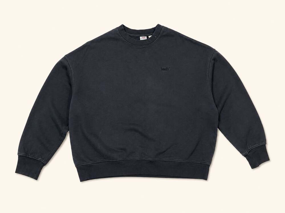 Levi’s Black Minimal Crewneck Sweatshirt Men’s‎ L Normcore Streetwear